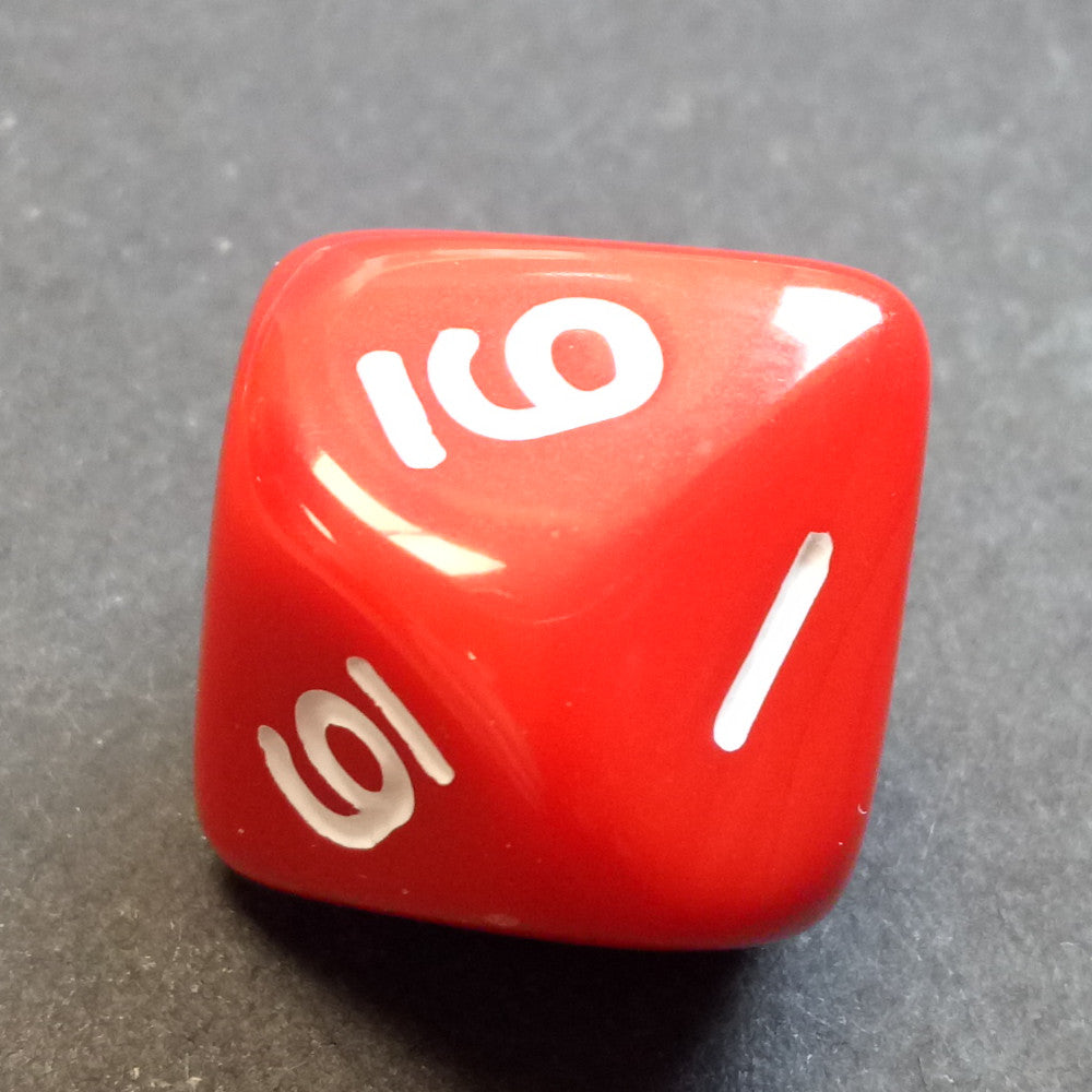 10-sided dice-white