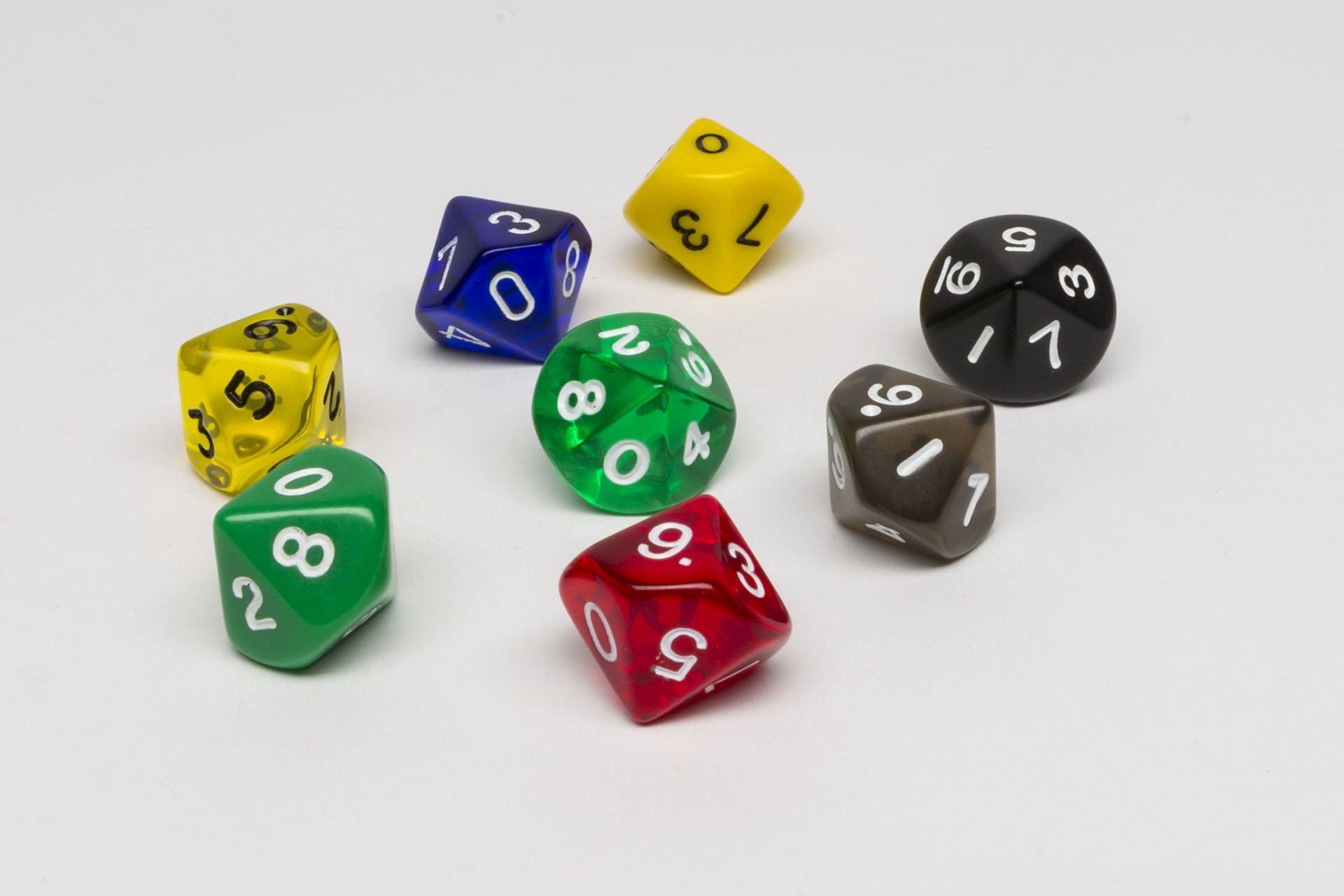 10-sided dice-white