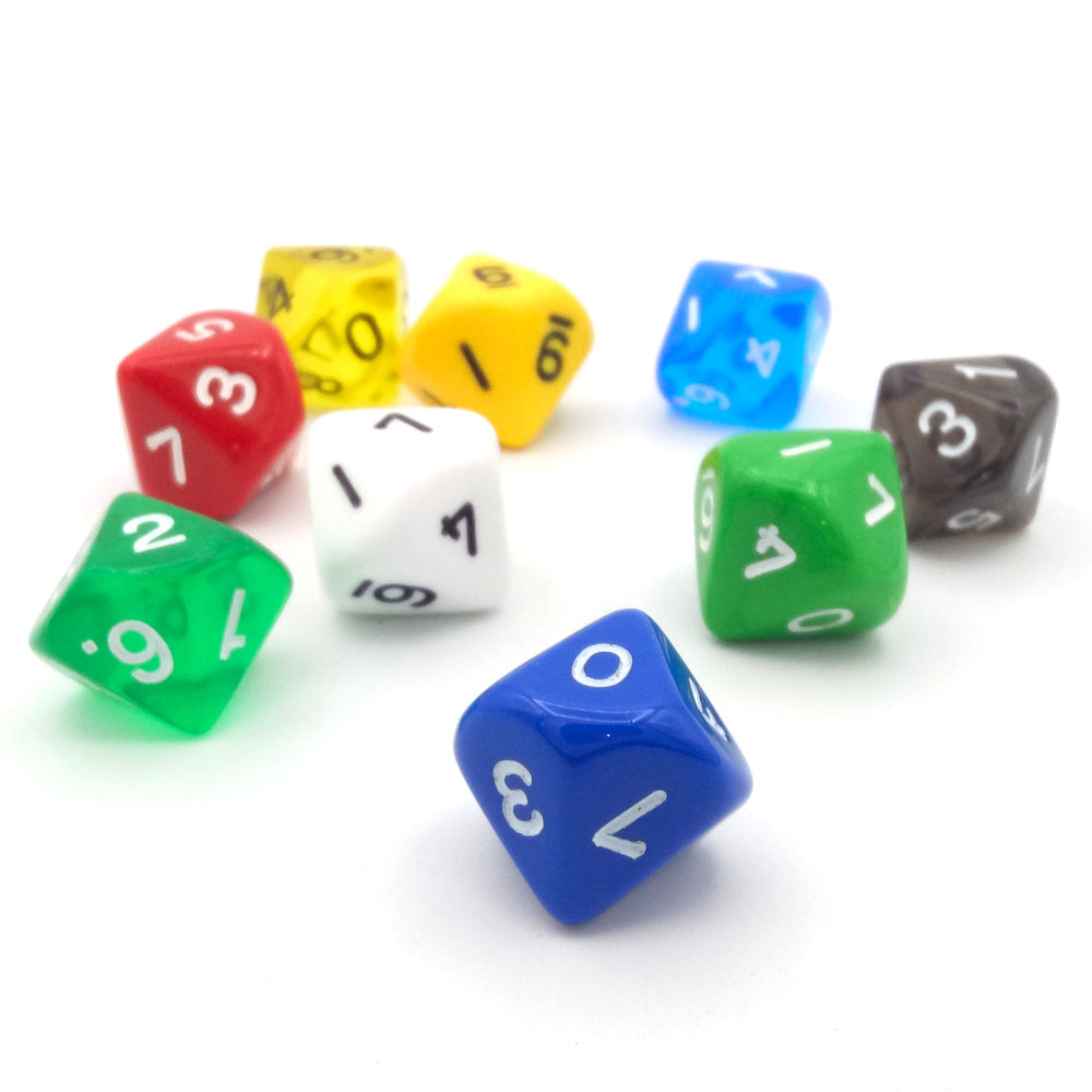 10-sided dice-white