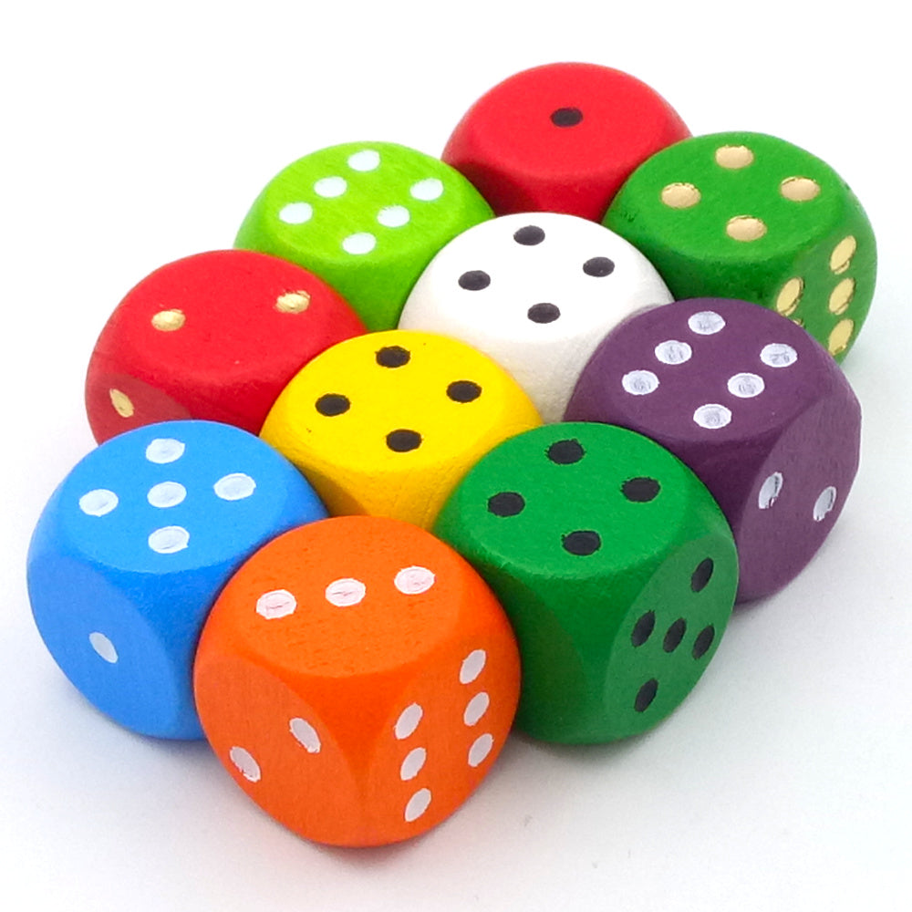 Small wooden cubes 14mm