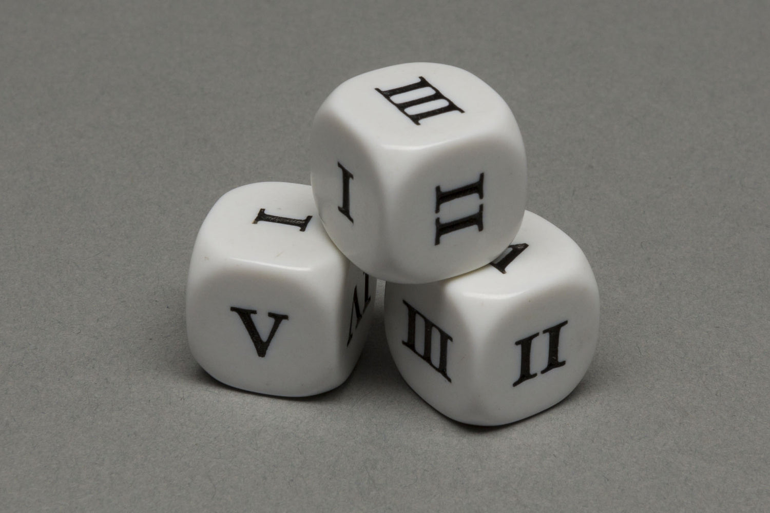 Dice with Roman numbers