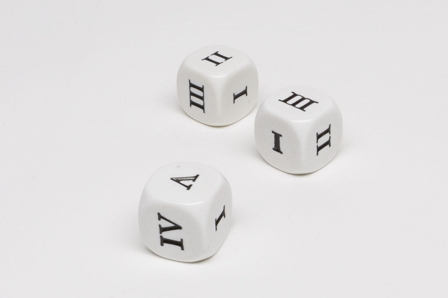 Dice with Roman numbers