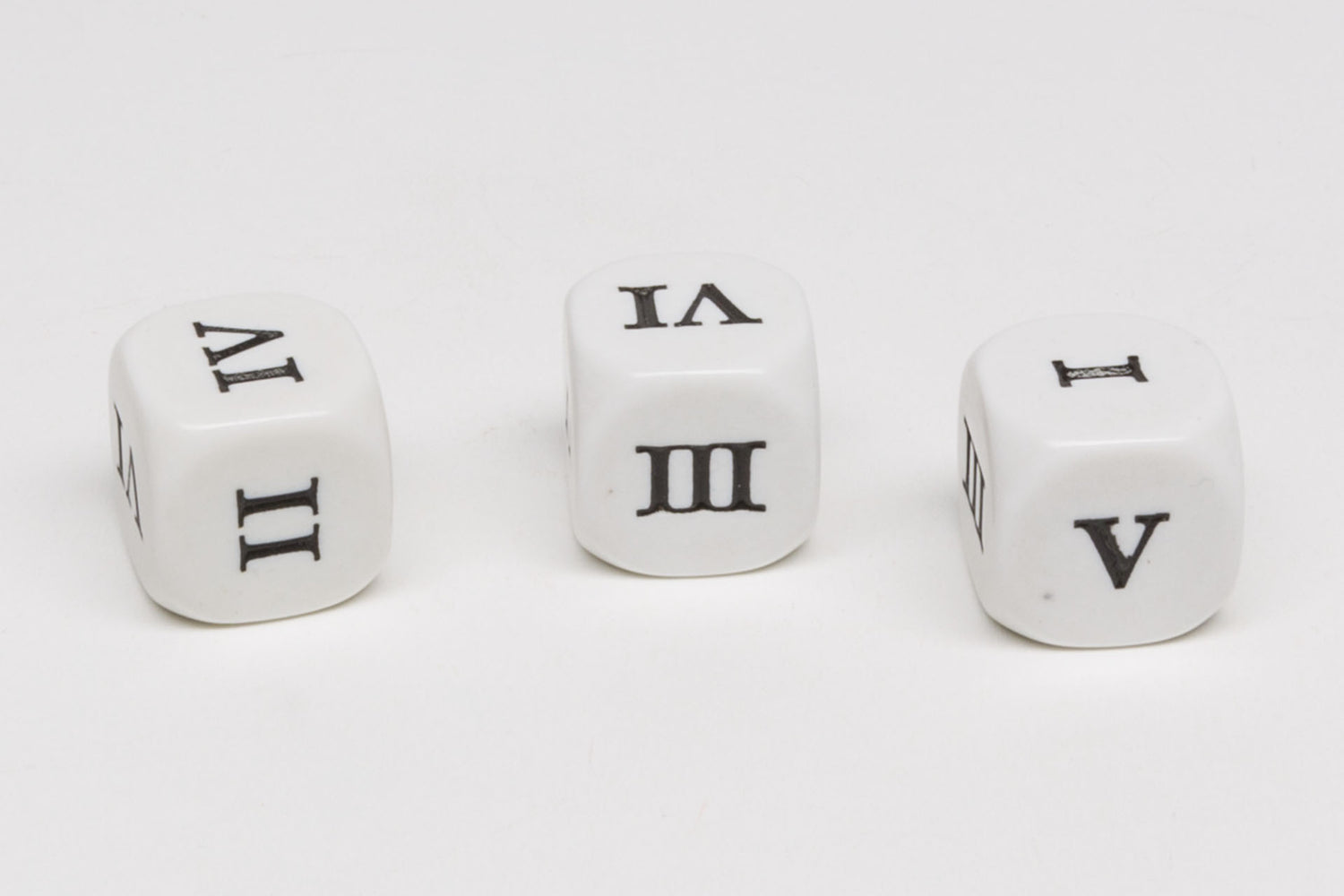 Dice with Roman numbers