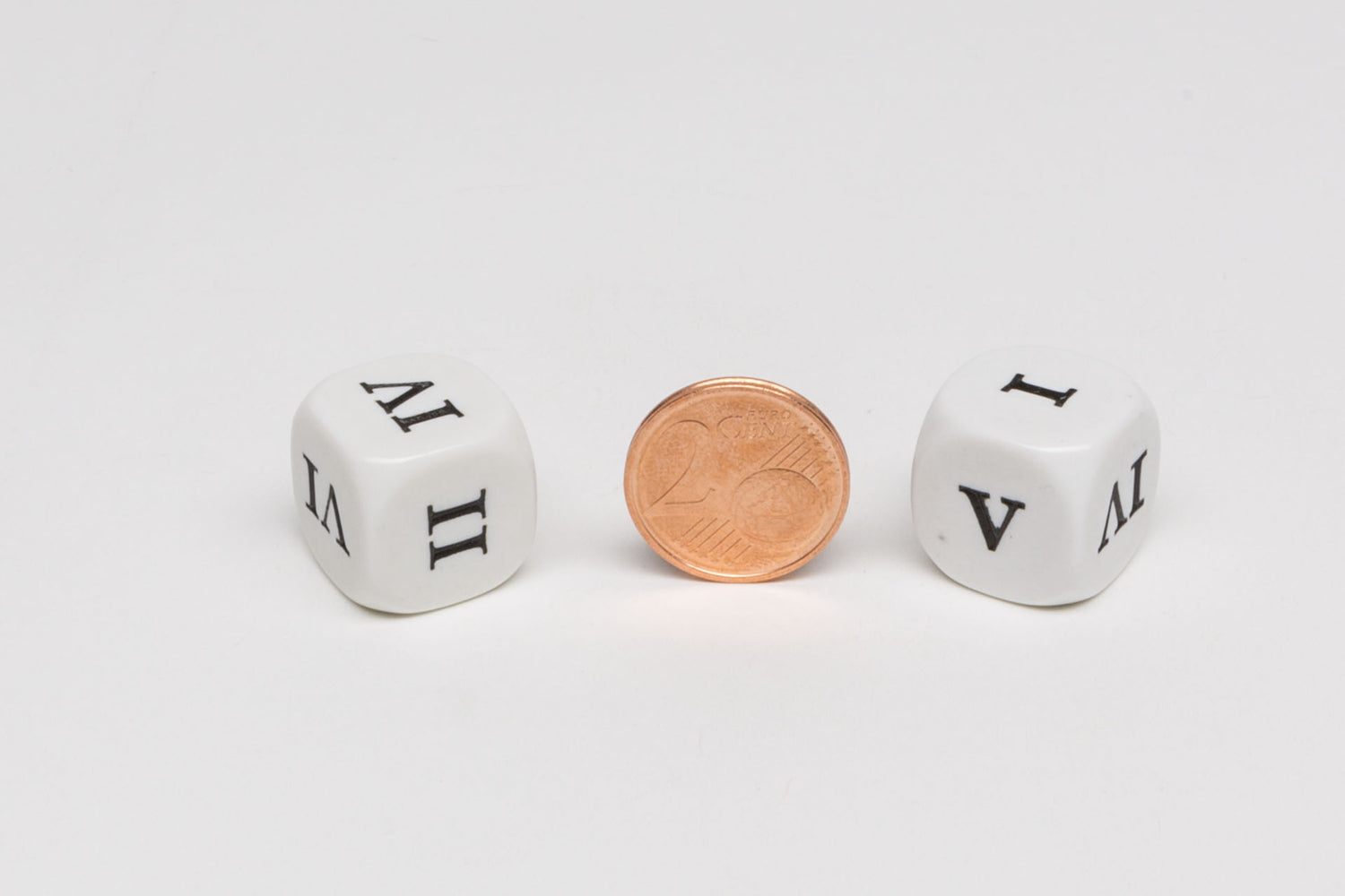 Dice with Roman numbers