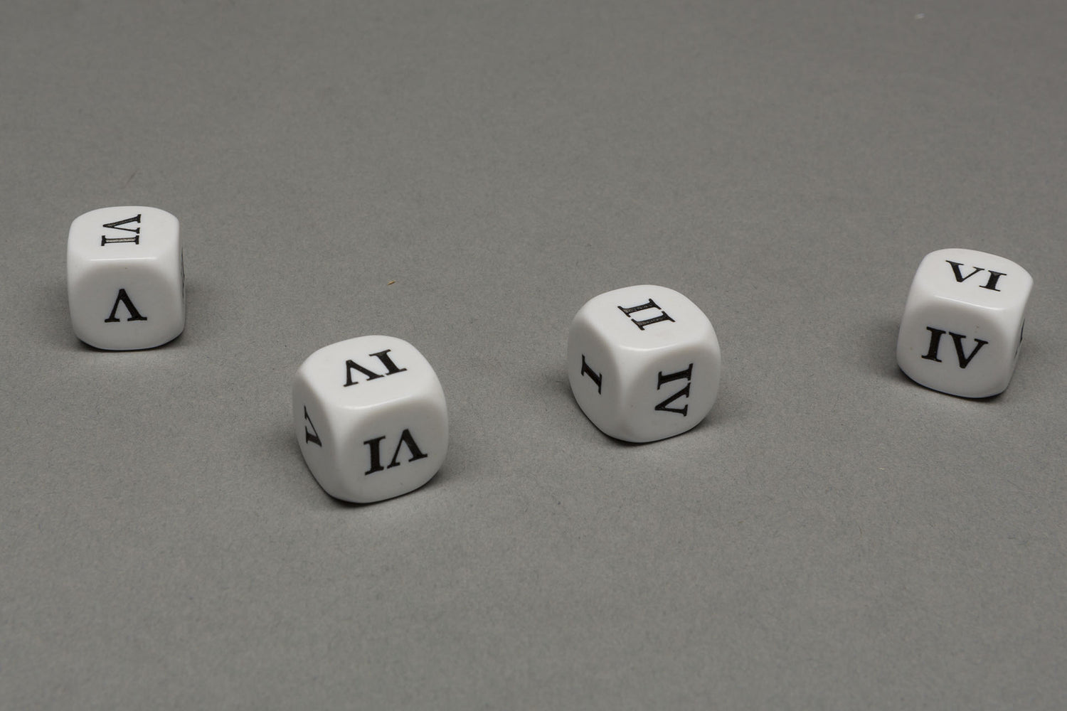 Dice with Roman numbers