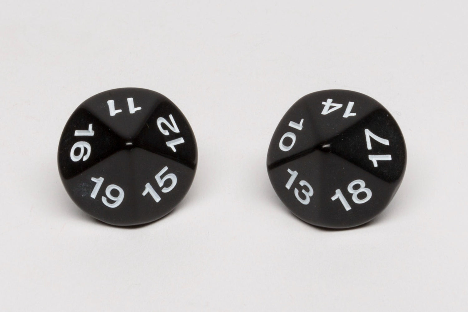 10-sided dice 10-19-white
