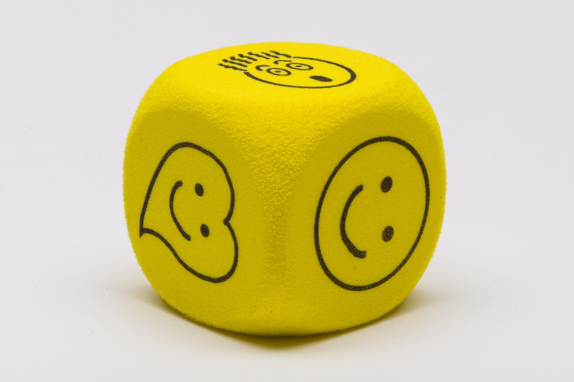 Foam dice 40mm with emotion faces