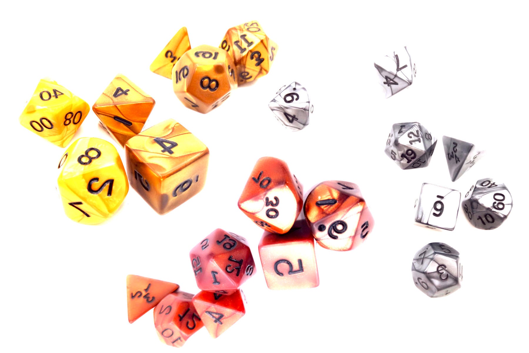 Dice gold-silver-bronze