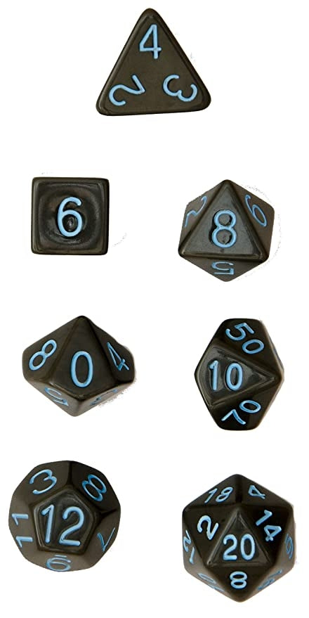 Mini Dice set-black-blue