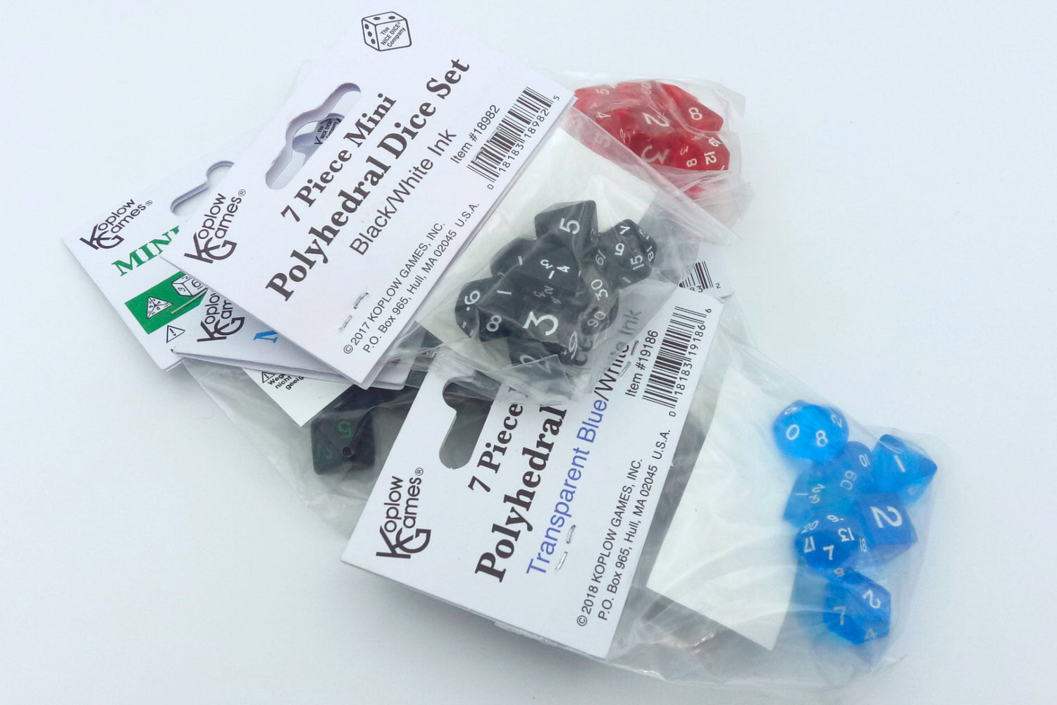 Mini Dice set-black-blue