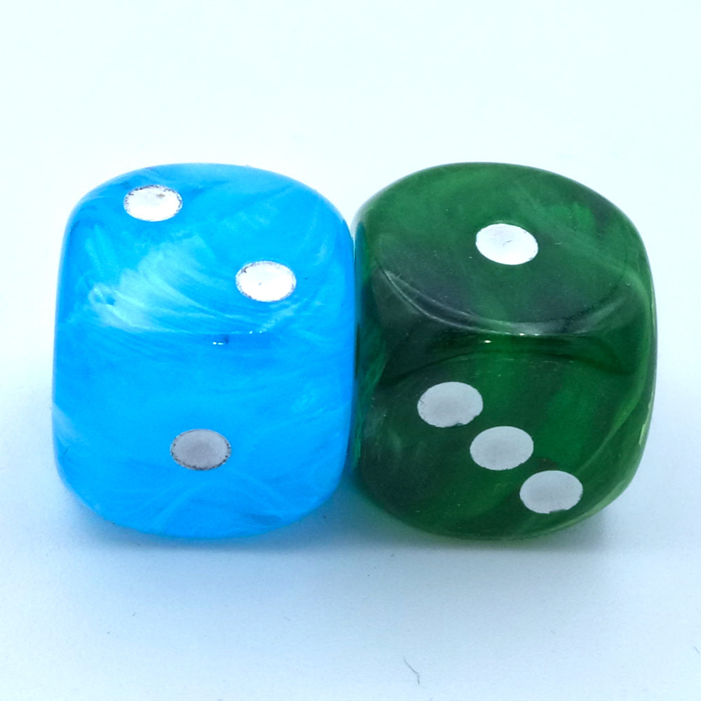 Dice set blue-green