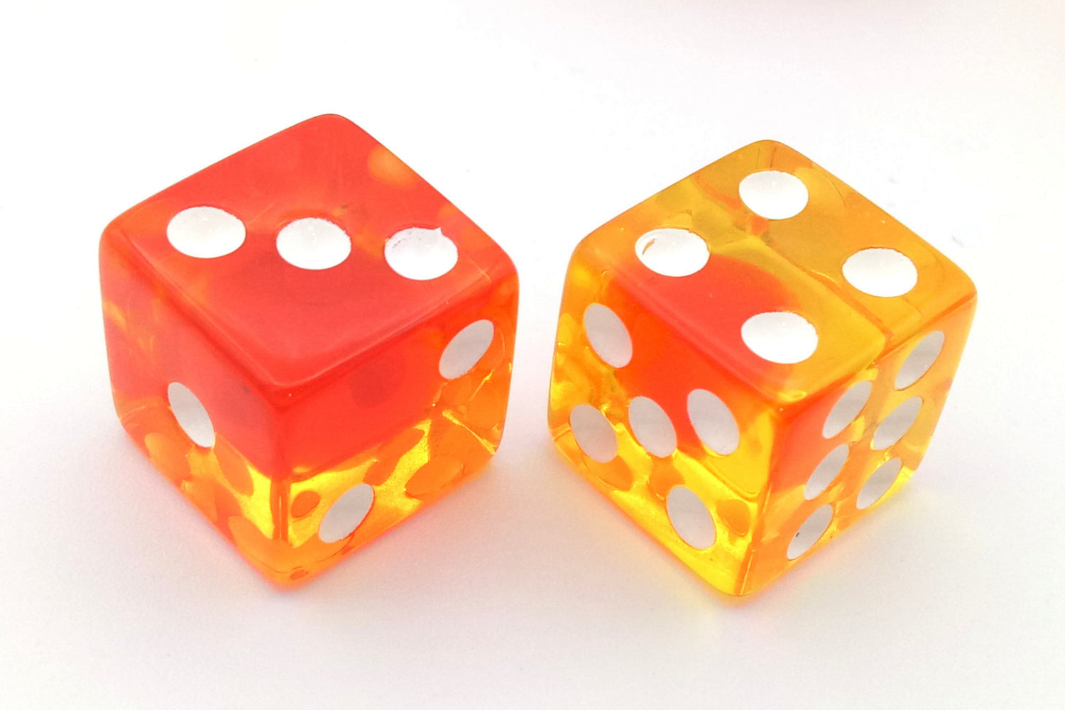 Plastic dice D6 Flaming Inferno