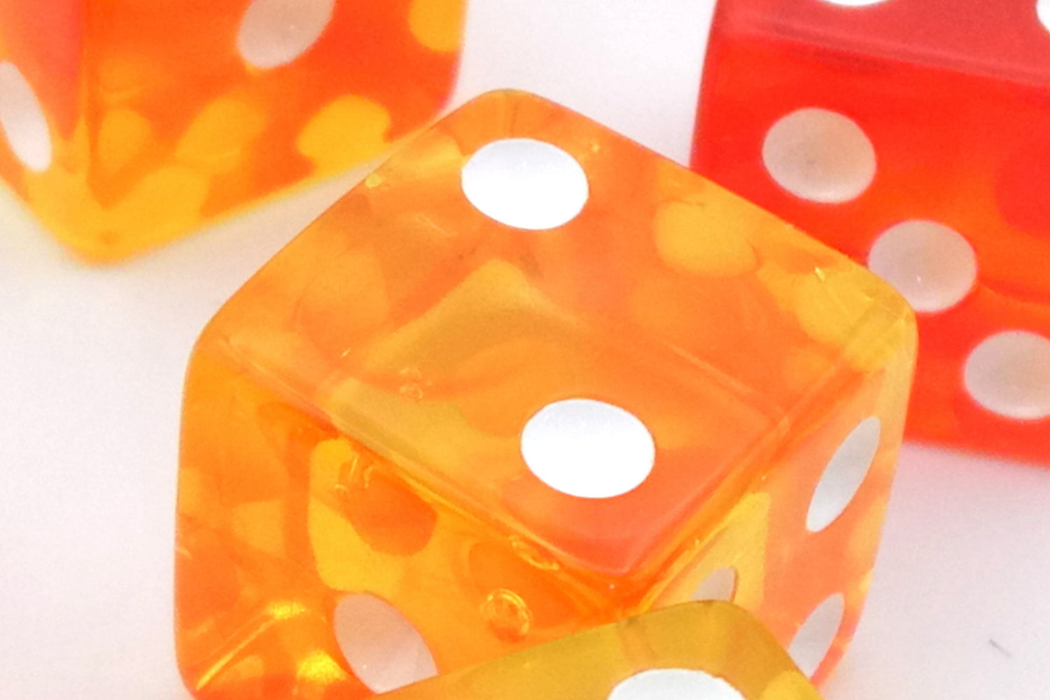 Plastic dice D6 Flaming Inferno