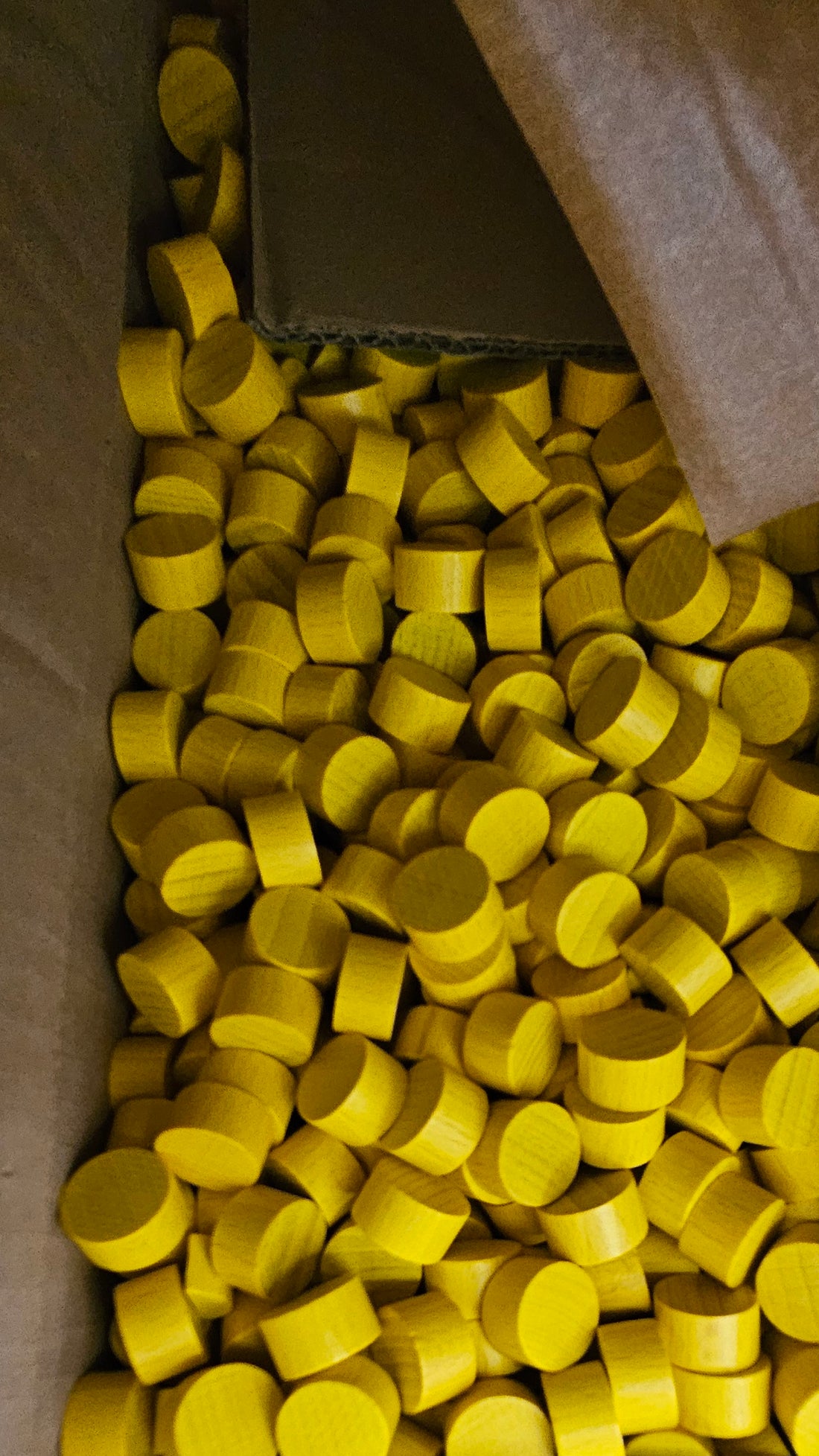 Holzscheiben in gelb 19x11 mm