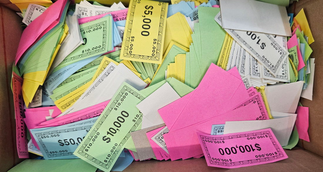 2,5 kg Spielgeld Banknoten - Auktion