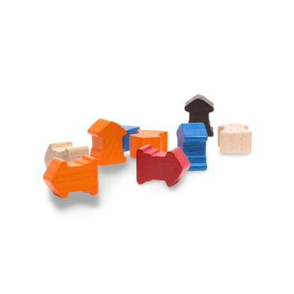 Set game pieces for Ticket to Ride Europe