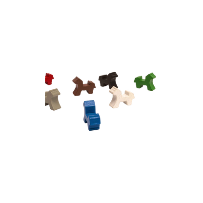 Set game pieces for Great Western Trail