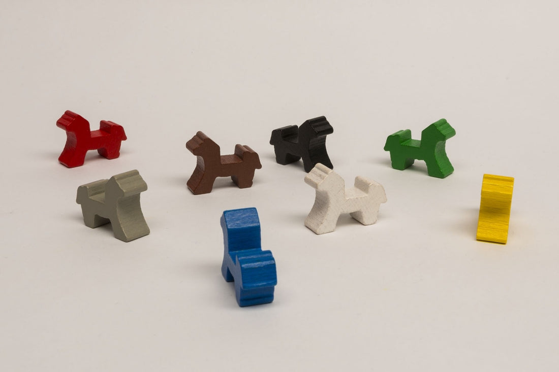 Set game pieces for Great Western Trail