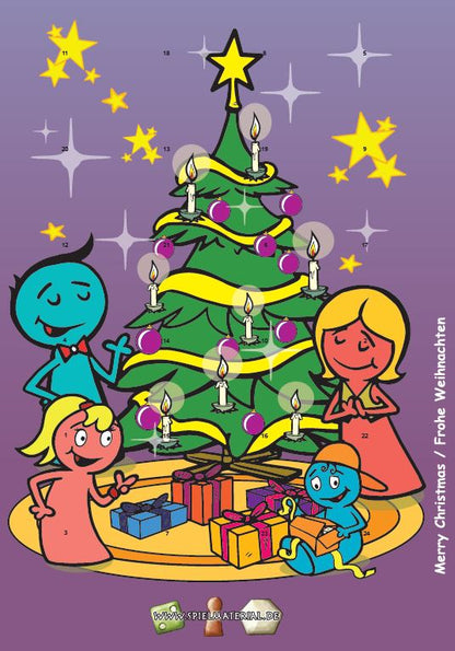 Advent calendar with game components