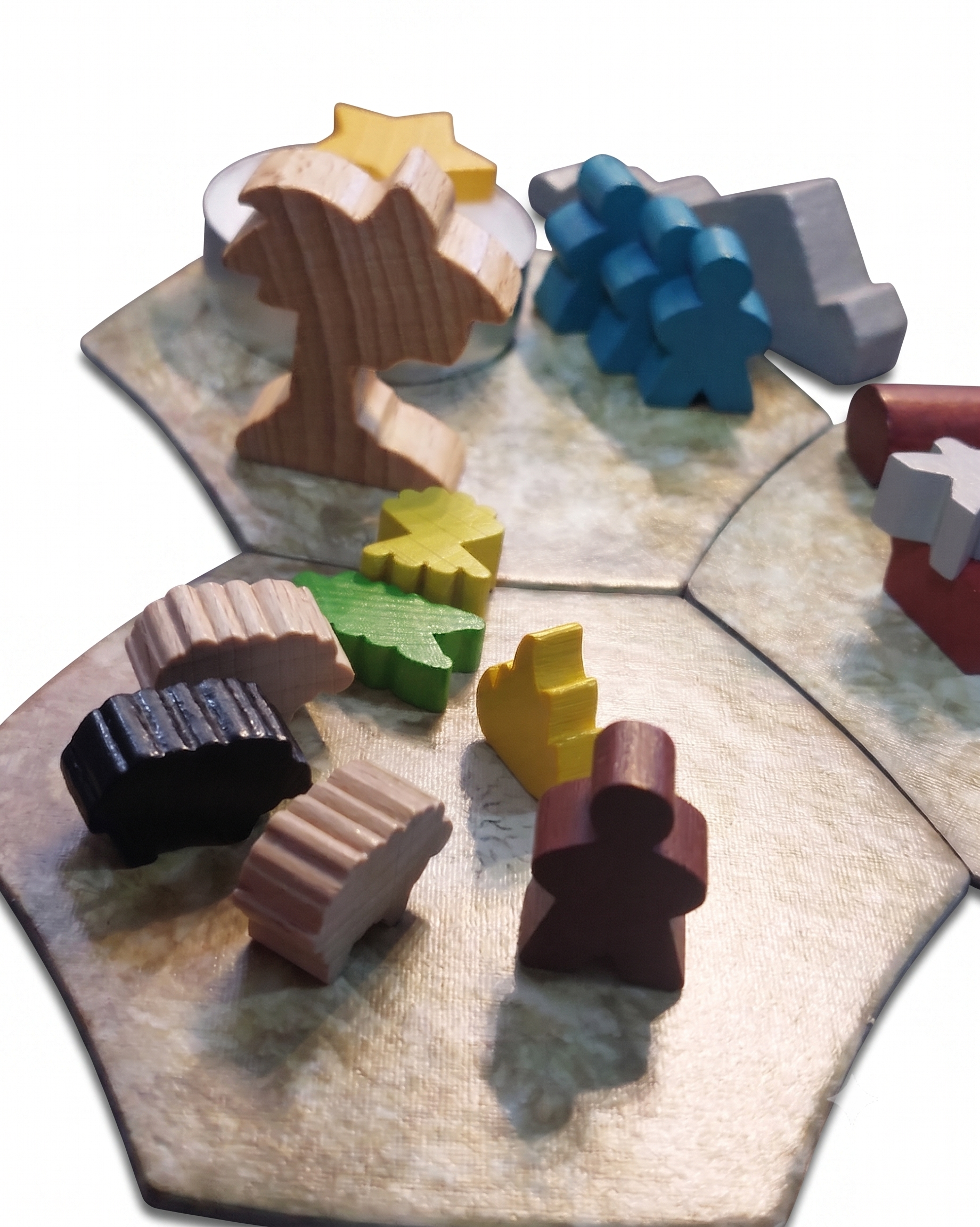 Krippe mit Meeples - Metalldose
