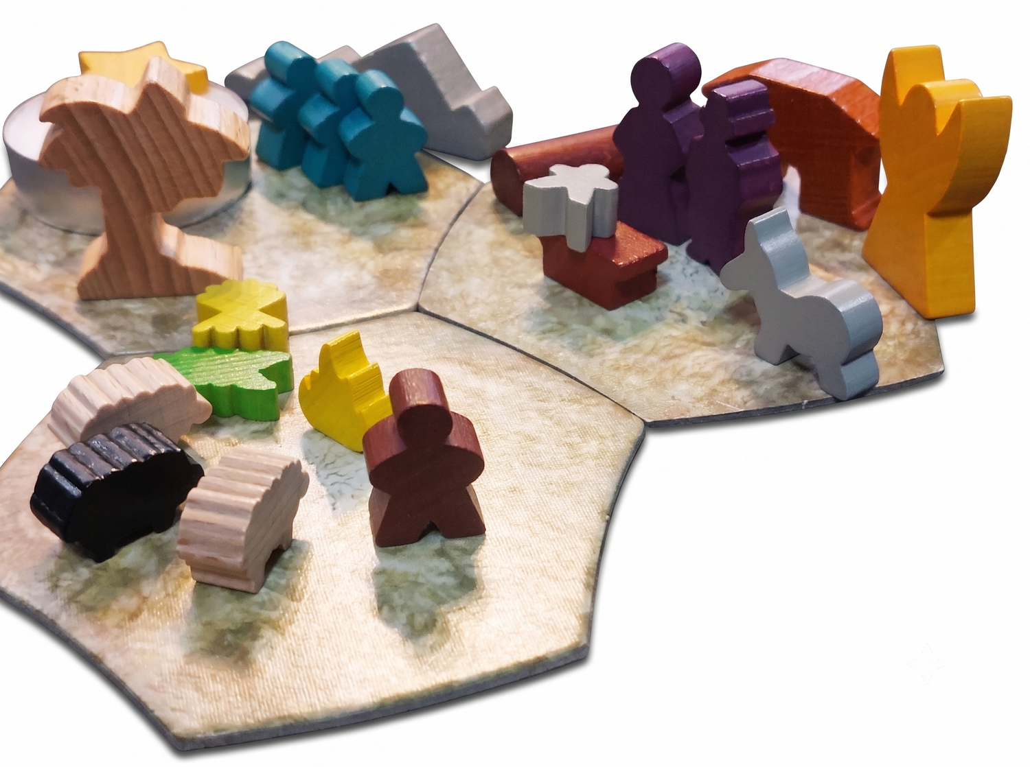 Krippe mit Meeples - Metalldose