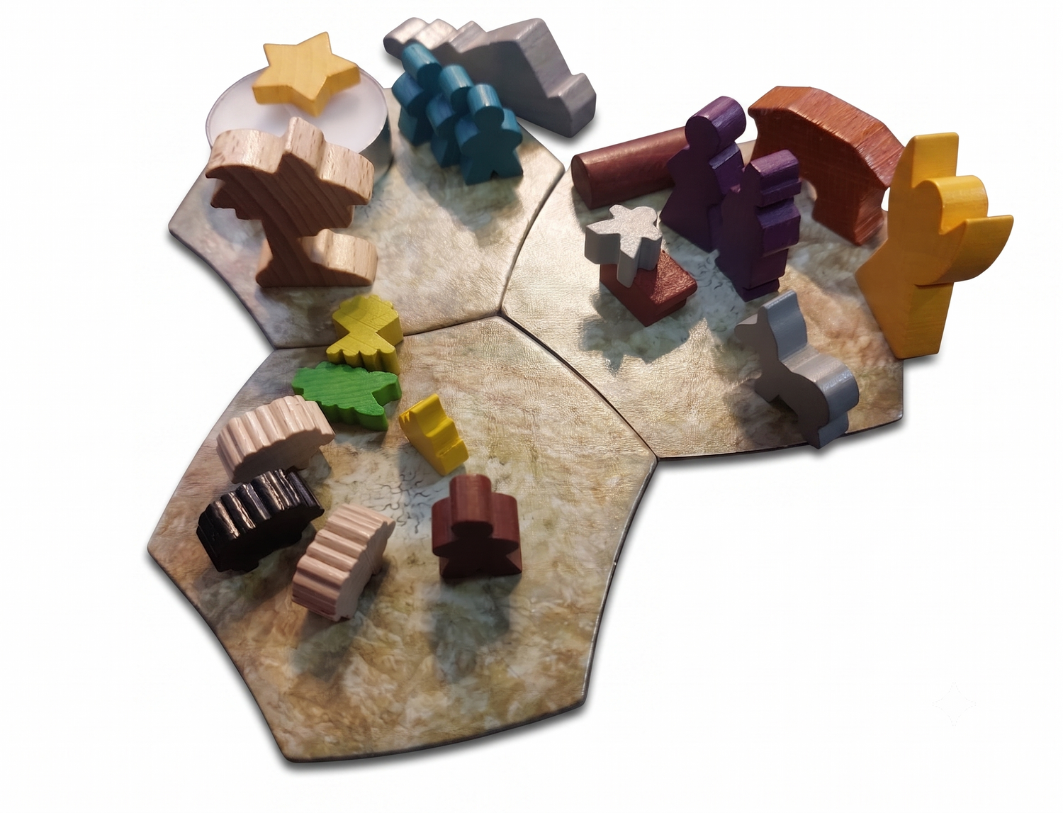Krippe mit Meeples - Metalldose