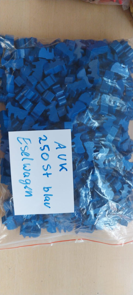 Esel mit Karren ca. 150 Stück Blau