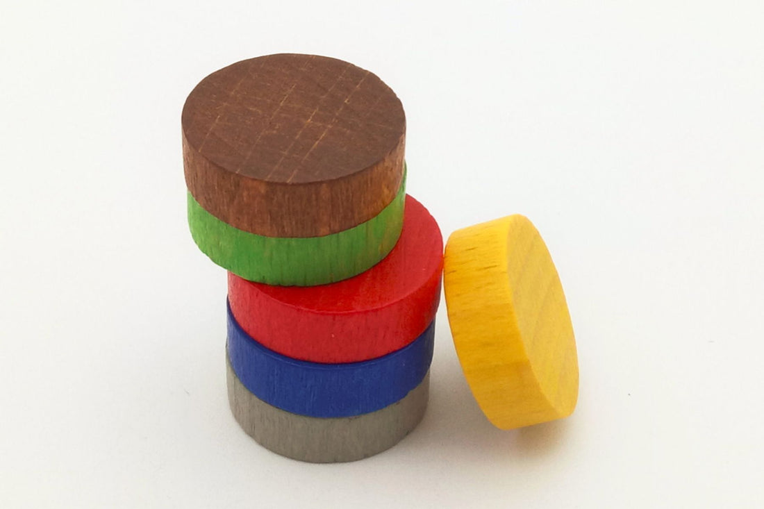 Set of wooden discs 15 x 5 mm - green approx. 5,000 pcs. Starting price 300 EUR