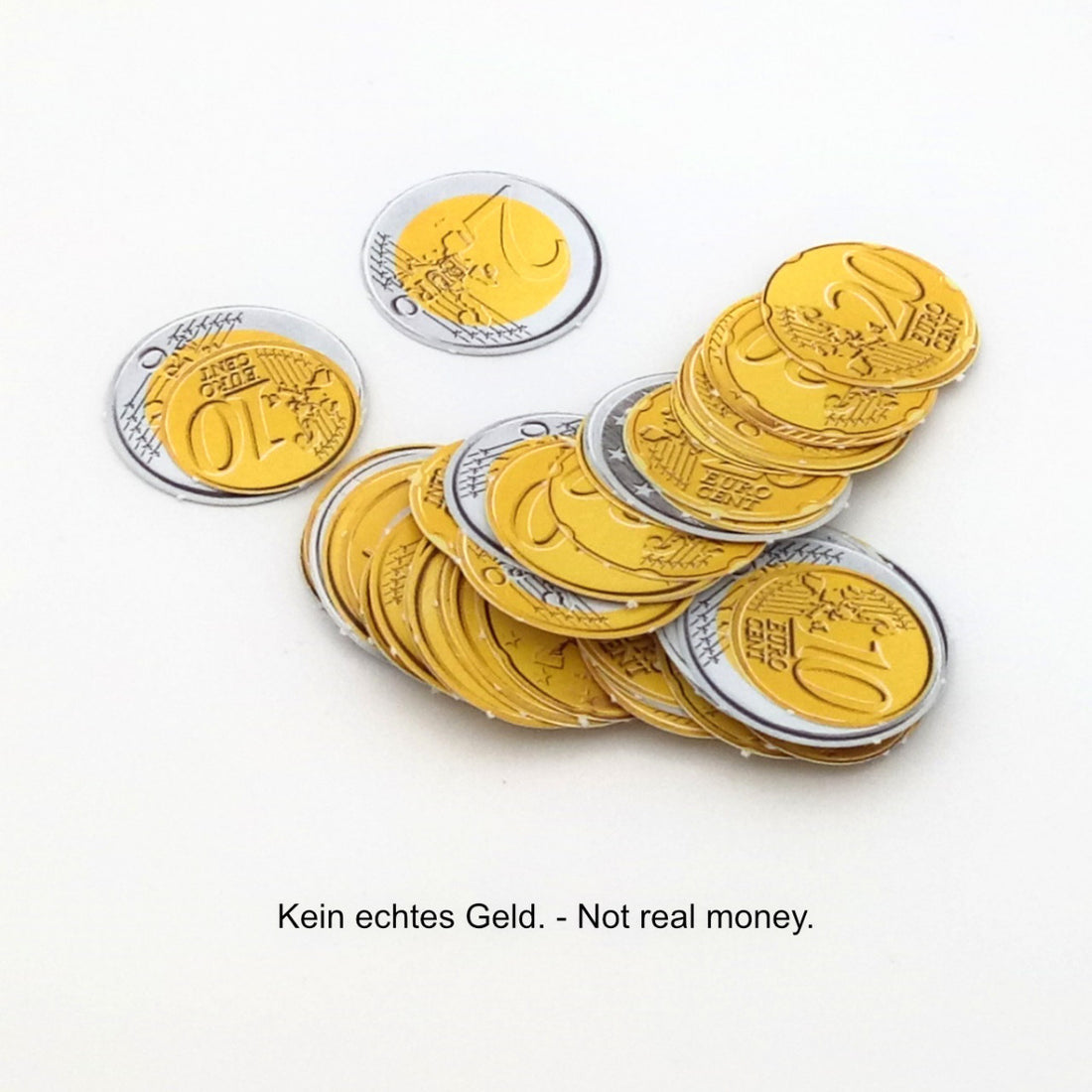 130 sets of cardboard euro coins - starting price 260 EUR