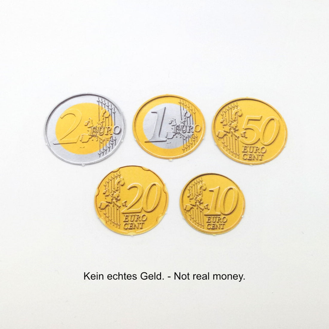 130 sets of cardboard euro coins - starting price 260 EUR