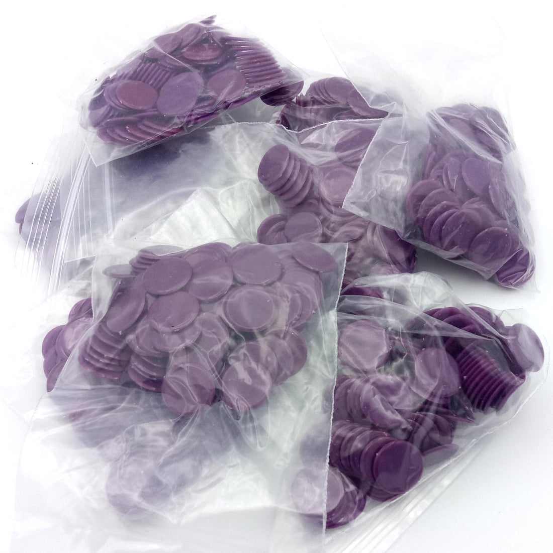 Set ca. 1,000 plastic chips 15mm purple