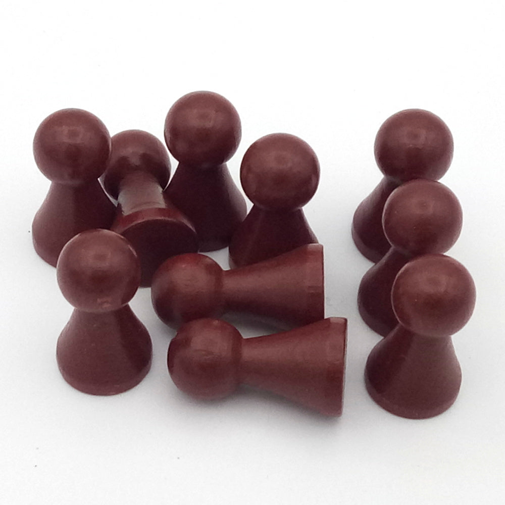 50 big pawns - brown, special shape - auction, start price 5 EUR