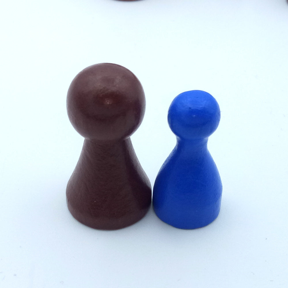 50 big pawns - brown, special shape - auction, start price 5 EUR