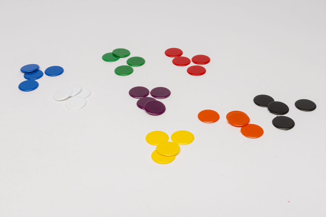 Set ca. 1,000 plastic chips 15mm black