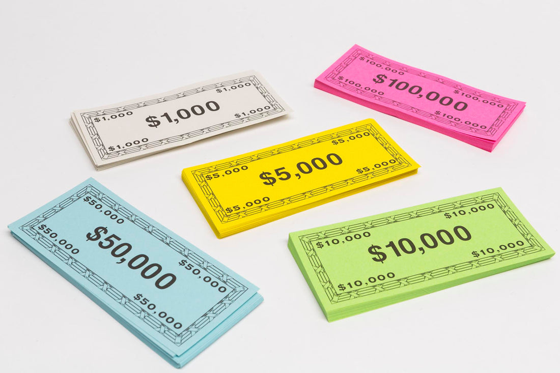 10.000 bank notes in 5 different values