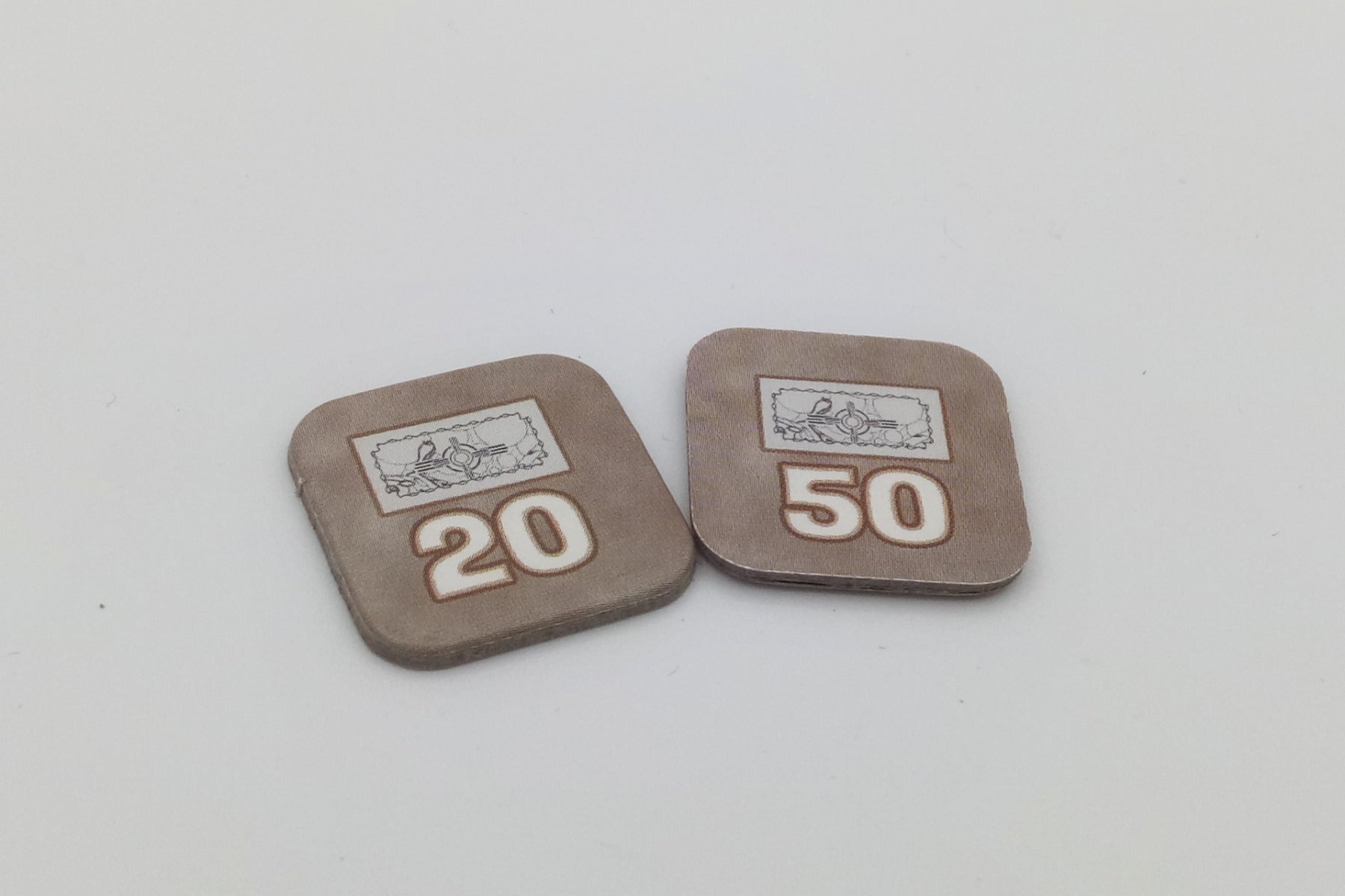 Player marker with banknote 5 - from 1.000 pieces