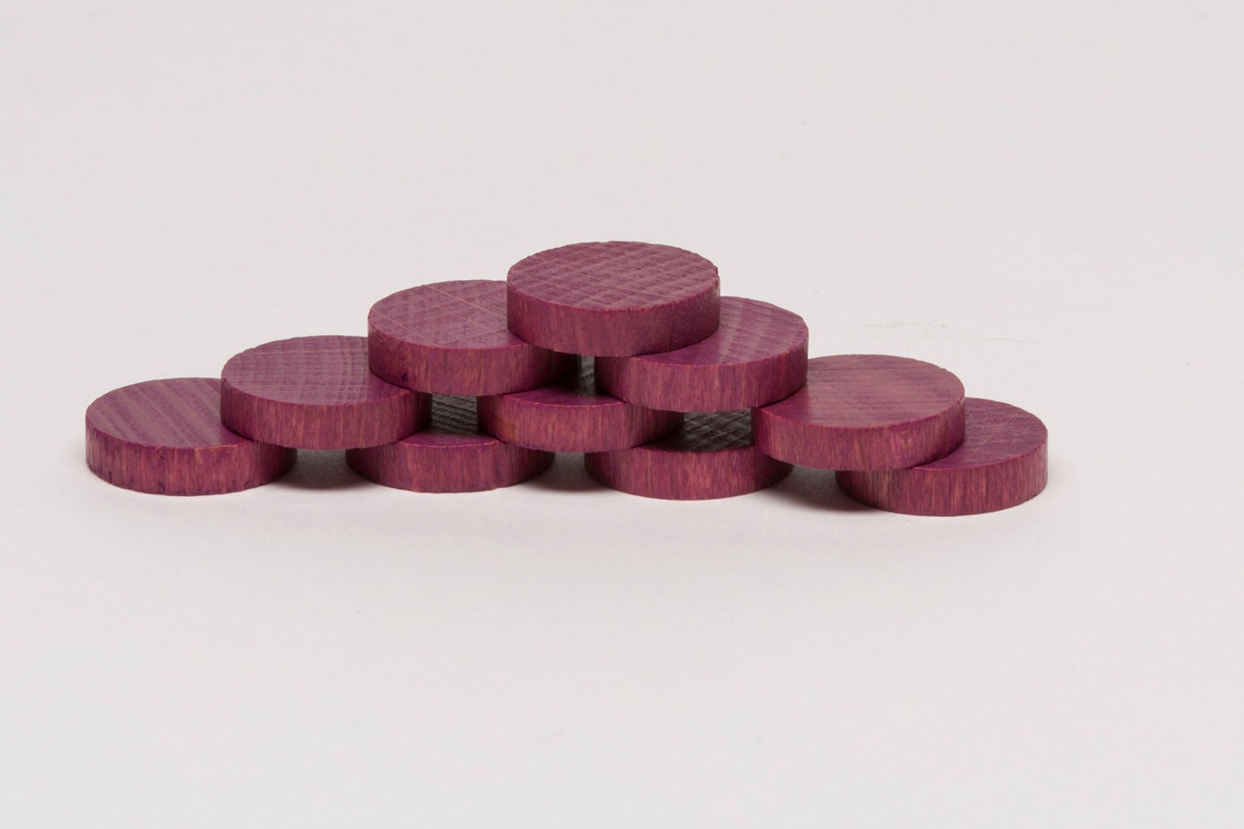 Wooden discs 16x4 mm purple - from 1.000 pieces