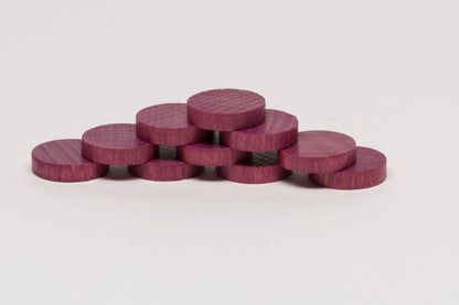 Wooden discs 16x4 mm purple - from 1.000 pieces