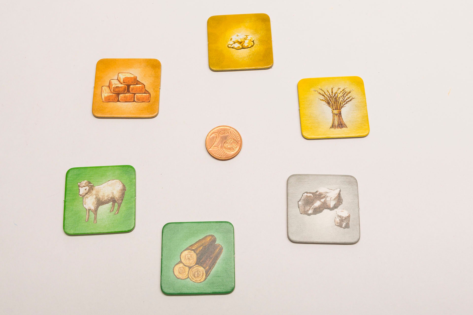 Square 40x40 mm with imprint raw materials