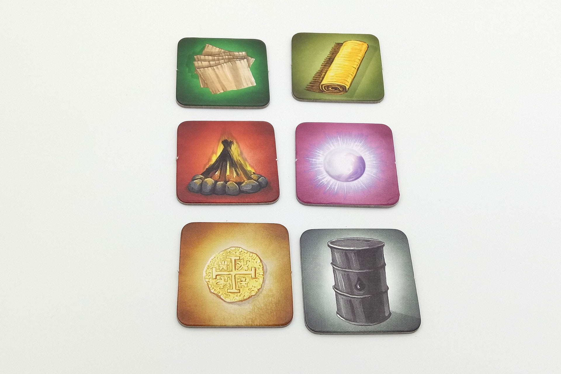 Square 40x40 mm with imprint raw materials