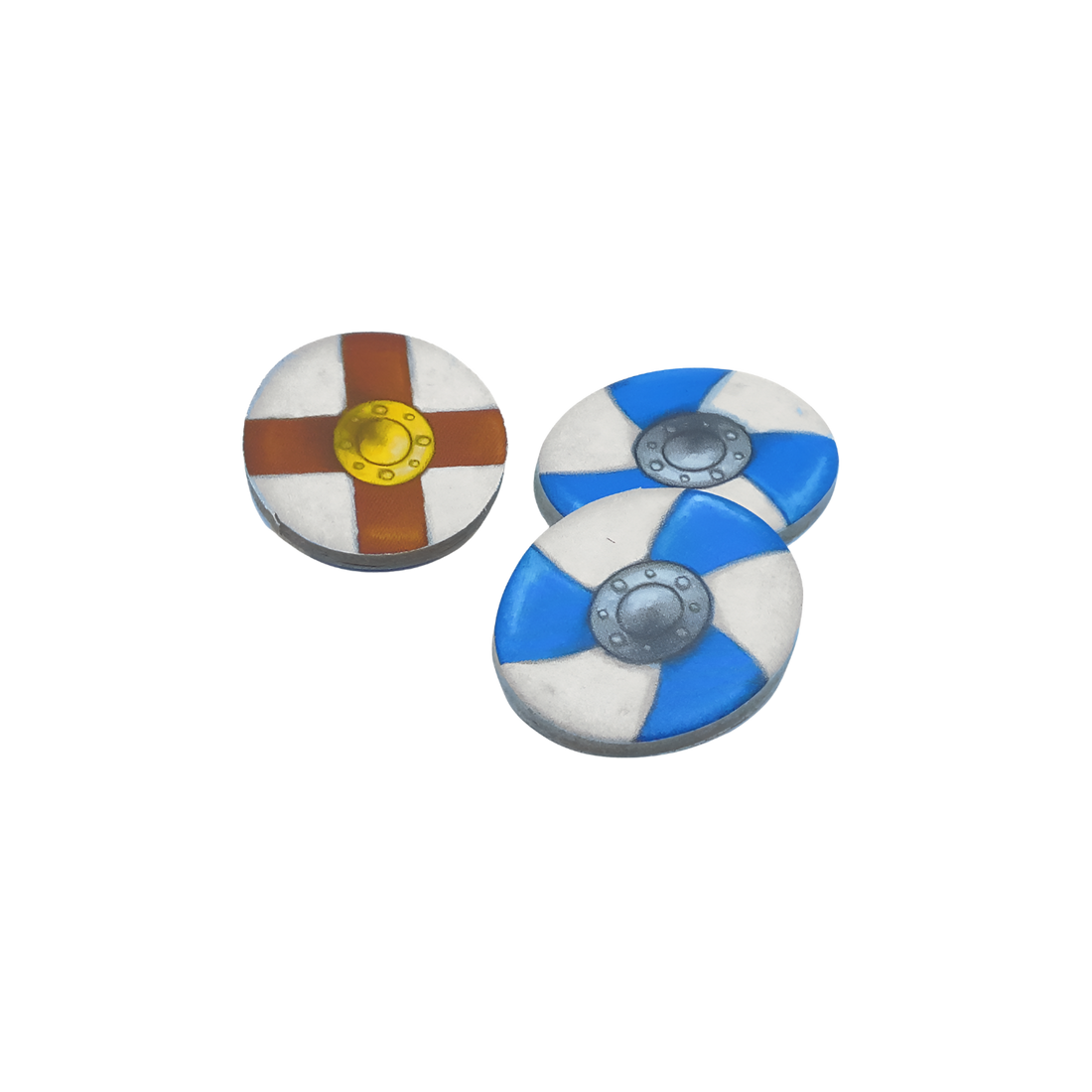 Viking shiled red-blue