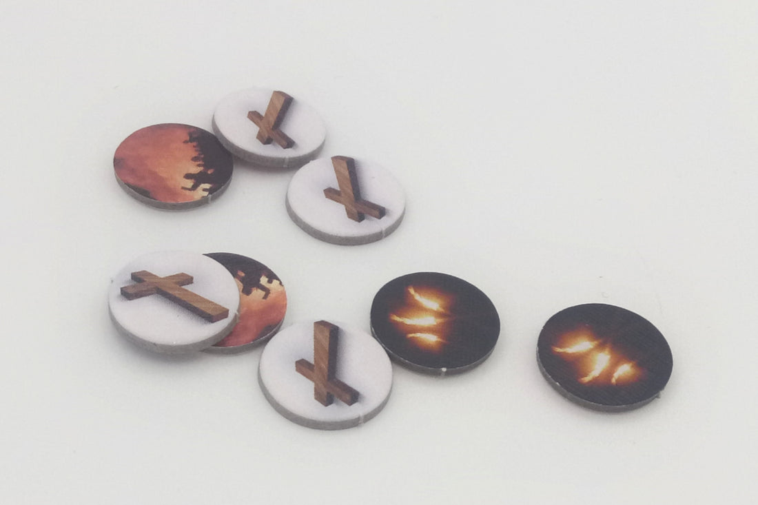 Unrest marker with torches
