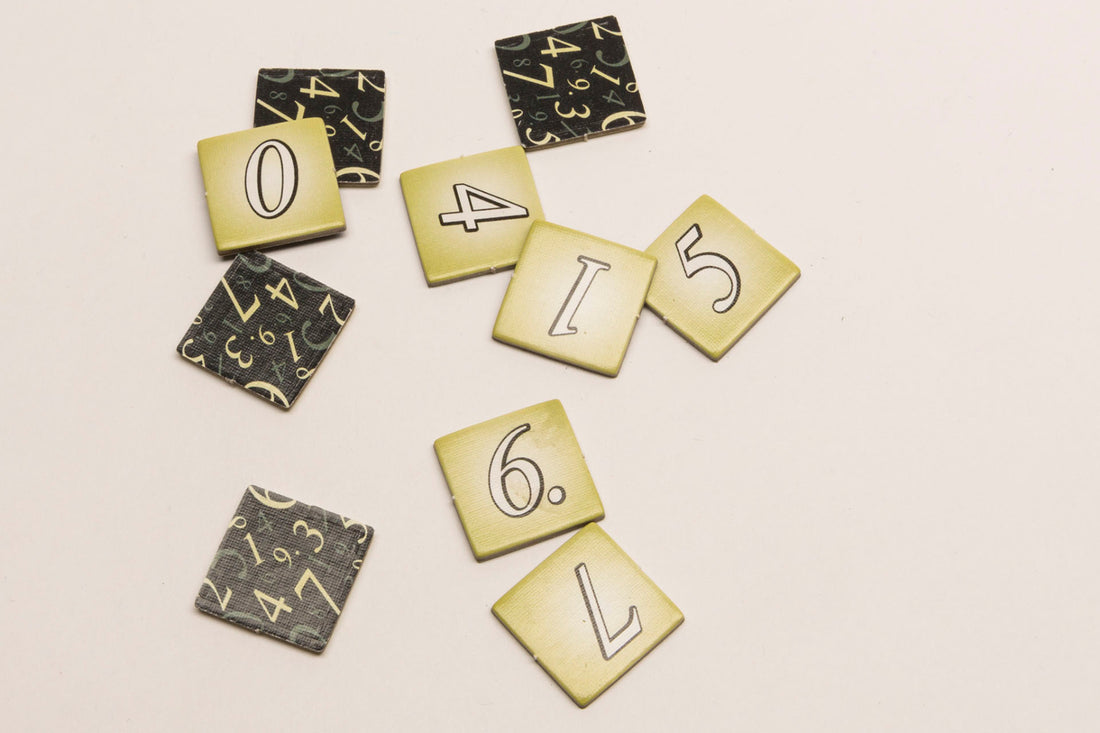 Number markers 0 - 12 square