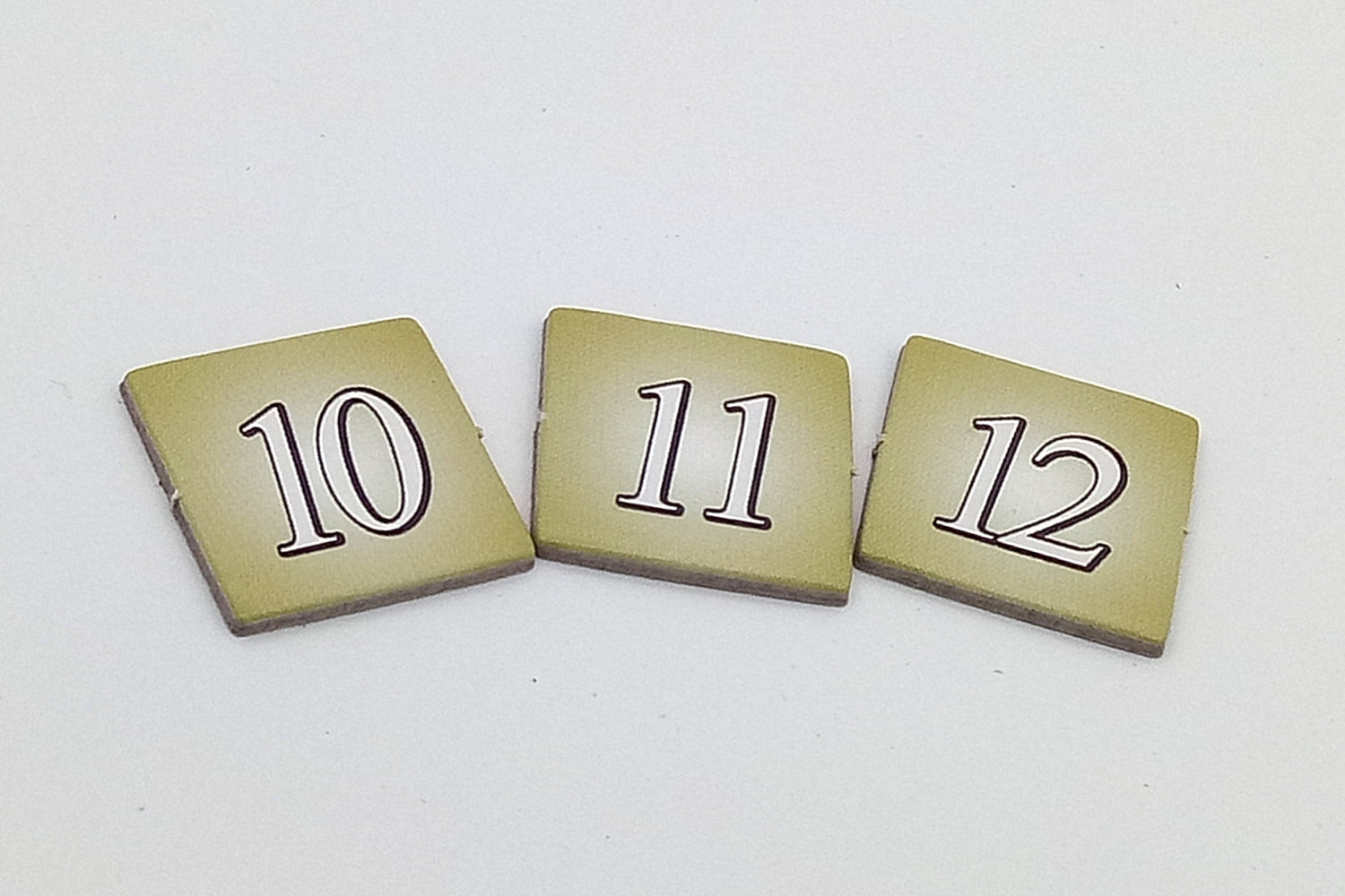 Zahlenmarker 0 - 12 eckig