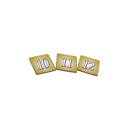 Zahlenmarker 0 - 12 eckig