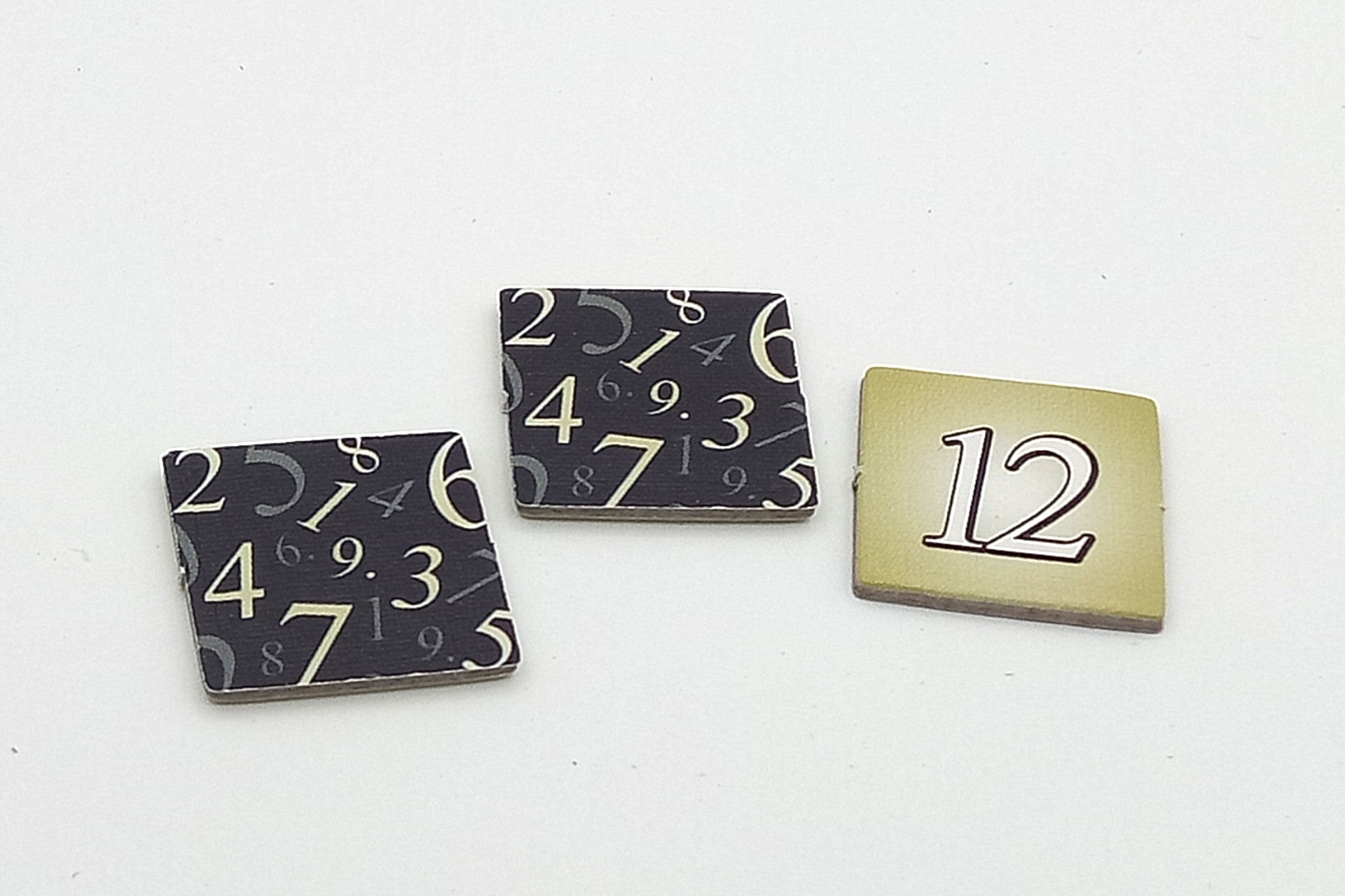 Zahlenmarker 0 - 12 eckig