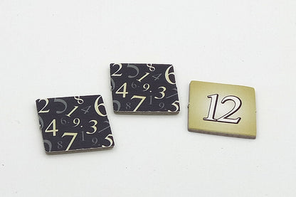 Zahlenmarker 0 - 12 eckig