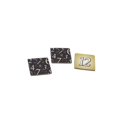 Zahlenmarker 0 - 12 eckig