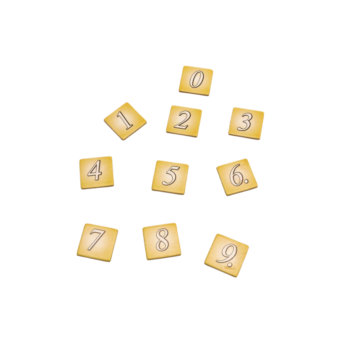 Number markers 0 - 12 square