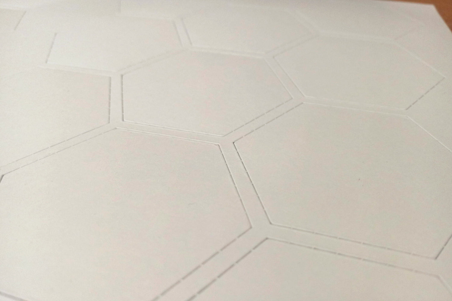 Sheets with blank hexagons 25mm